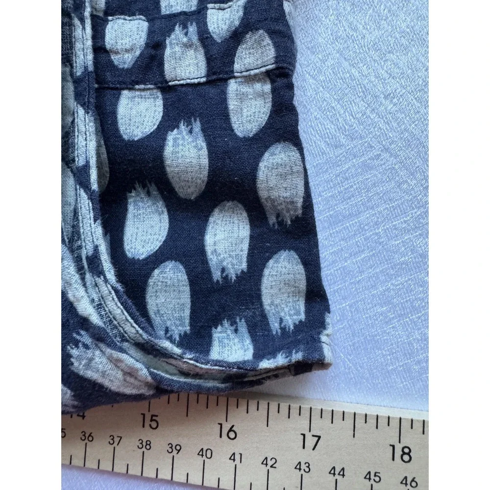 Patagonia Dress Womens‎ 2 Black White Sleeveless Ruffle Organic Cotton Hemp Tie